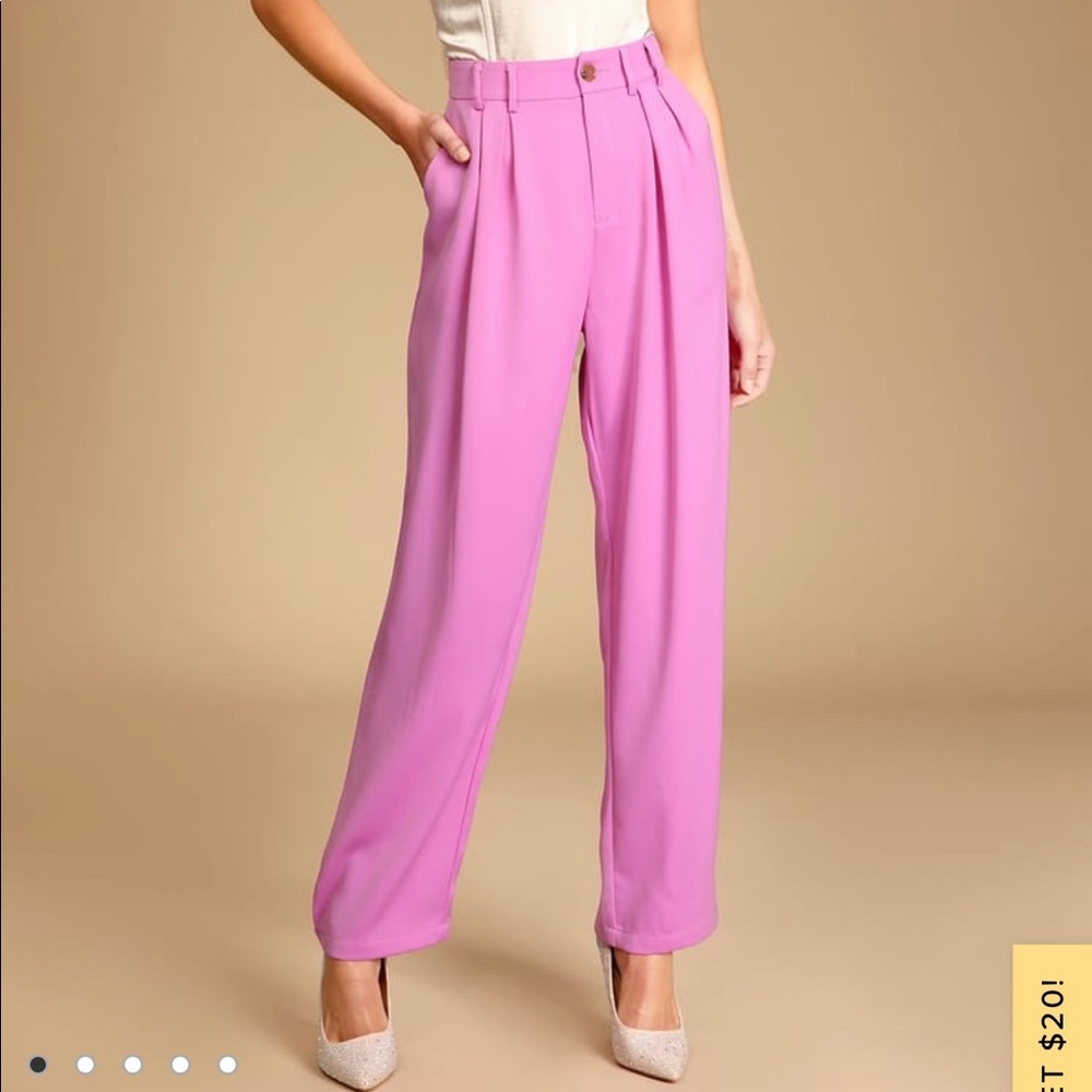 Lulu’s Sophisticated Take Light Purple Trousers